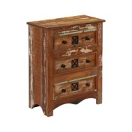 Coffre à tiroirs 60x30x75 cm Bois solide de récupération