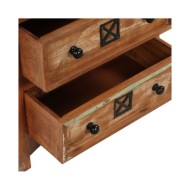 Coffre à tiroirs 60x30x75 cm Bois solide de récupération