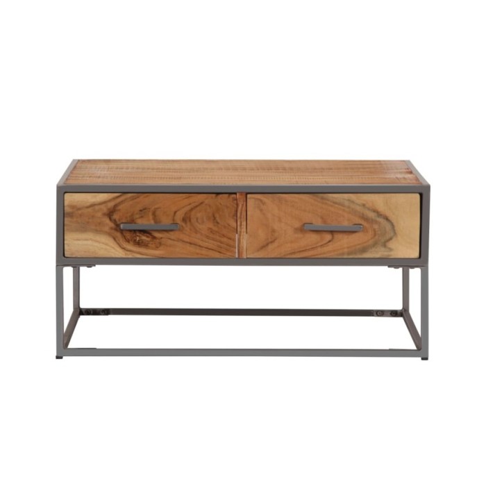 Table basse 75 x 75 x 35 cm Bois solide d'acacia