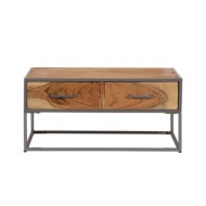 Table basse 75 x 75 x 35 cm Bois solide d'acacia