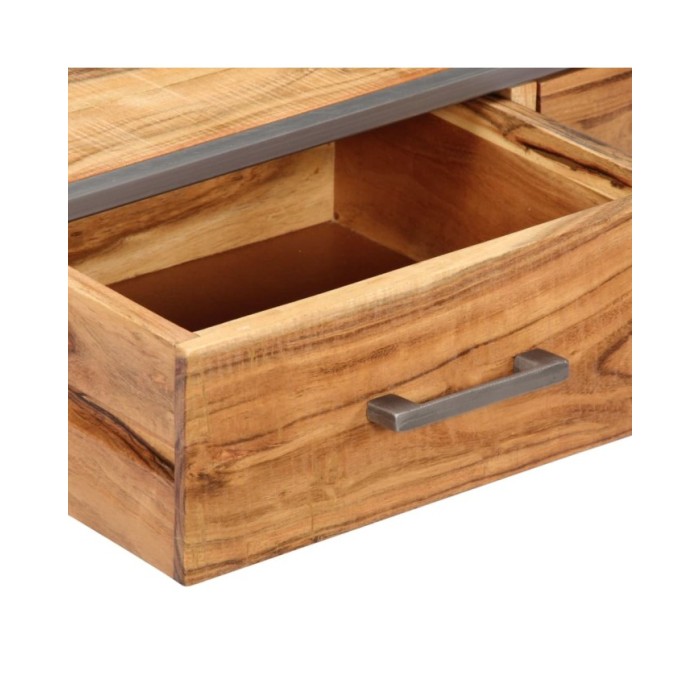 Table basse 75 x 75 x 35 cm Bois solide d'acacia