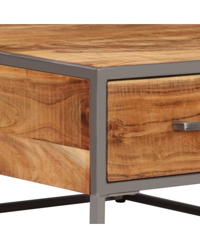 Table basse 75 x 75 x 35 cm Bois solide d'acacia