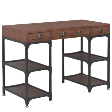Bureau avec 3 tiroirs 110x50x78 cm Bois de sapin massif