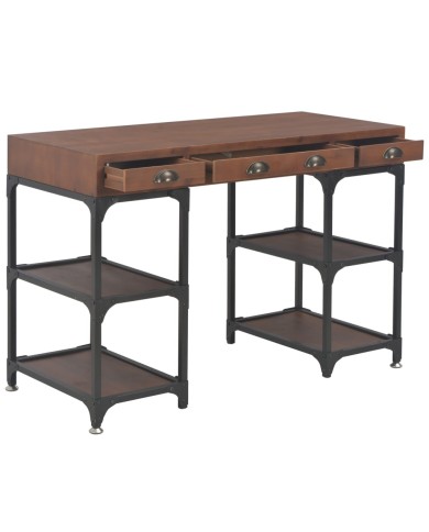 Bureau avec 3 tiroirs 110x50x78 cm Bois de sapin massif