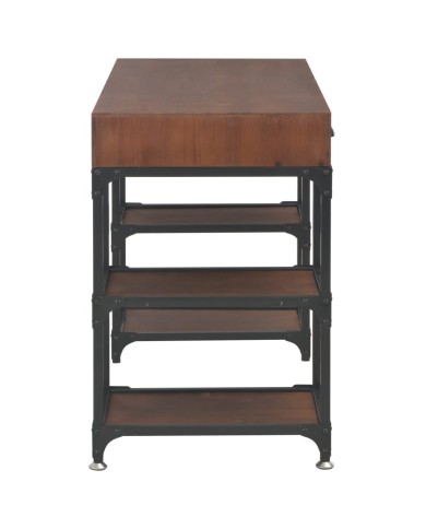 Bureau avec 3 tiroirs 110x50x78 cm Bois de sapin massif
