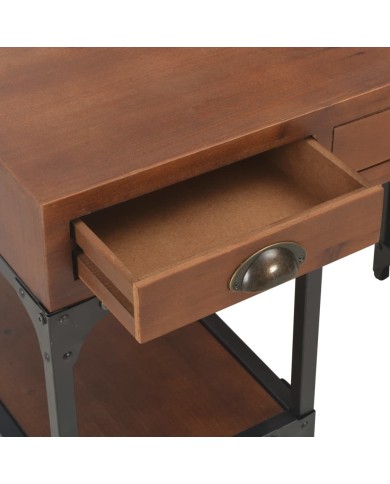 Bureau avec 3 tiroirs 110x50x78 cm Bois de sapin massif