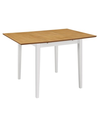 Table à dîner extensible Blanc (80-120) x 80 x 74 cm MDF