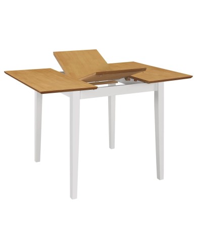 Table à dîner extensible Blanc (80-120) x 80 x 74 cm MDF