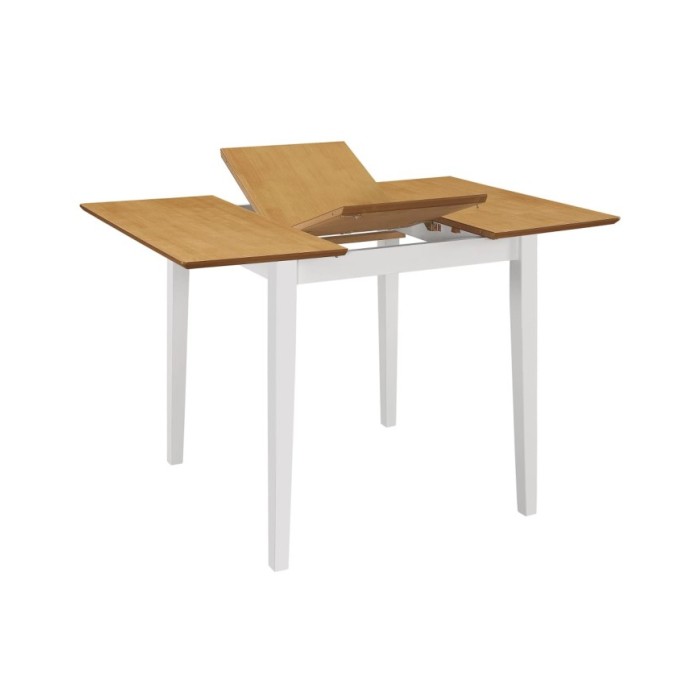 Table à dîner extensible Blanc (80-120) x 80 x 74 cm MDF