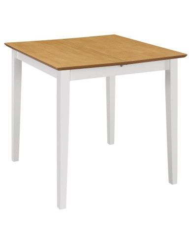 Table à dîner extensible Blanc (80-120) x 80 x 74 cm MDF