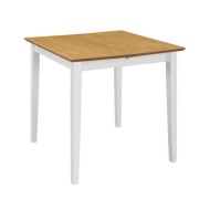 Table à dîner extensible Blanc (80-120) x 80 x 74 cm MDF