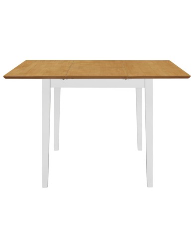 Table à dîner extensible Blanc (80-120) x 80 x 74 cm MDF
