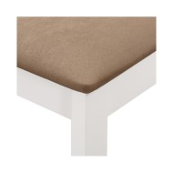 4 pcs Chaises à dîner avec coussins Blanc Bois solide