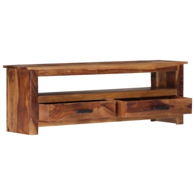 Meuble TV 118 x 30 x 40 cm Bois de Sesham massif