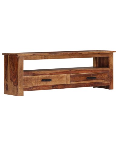 Meuble TV 118 x 30 x 40 cm Bois de Sesham massif