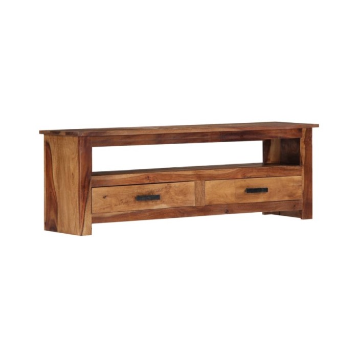 Meuble TV 118 x 30 x 40 cm Bois de Sesham massif