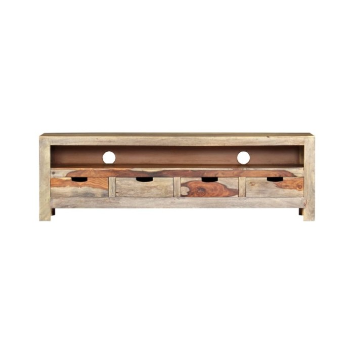 Meuble TV Bois massif de Sesham 130 x 30 x 40 cm