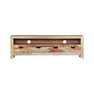 Meuble TV Bois massif de Sesham 130 x 30 x 40 cm