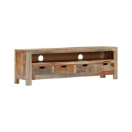 Meuble TV Bois massif de Sesham 130 x 30 x 40 cm