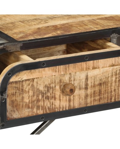 Buffet 120 x 30 x 75 cm Bois de manguier massif