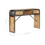 Buffet 120 x 30 x 75 cm Bois de manguier massif