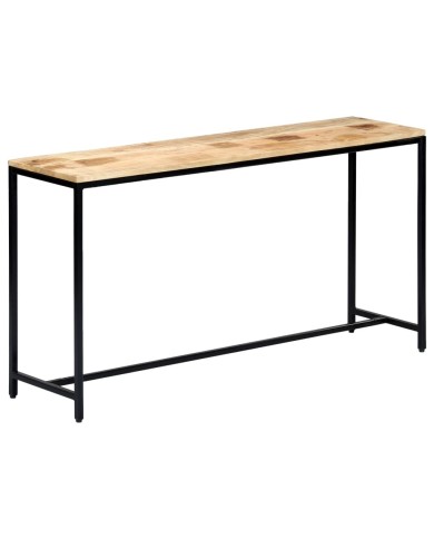 Table console 140 x 35 x 76 cm Bois de manguier massif brut
