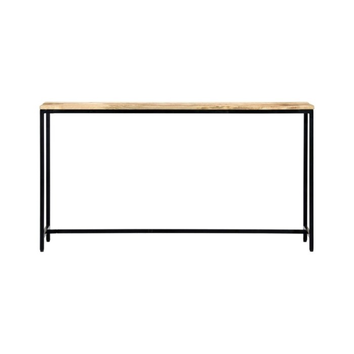 Table console 140 x 35 x 76 cm Bois de manguier massif brut