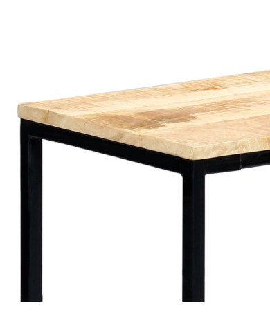 Table console 140 x 35 x 76 cm Bois de manguier massif brut