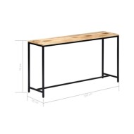 Table console 140 x 35 x 76 cm Bois de manguier massif brut