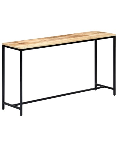Table console 140 x 35 x 76 cm Bois de manguier massif brut
