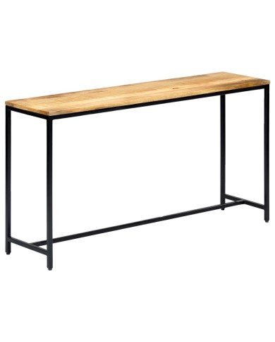 Table console 140 x 35 x 76 cm Bois de manguier massif brut