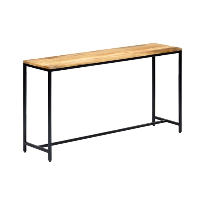 Table console 140 x 35 x 76 cm Bois de manguier massif brut