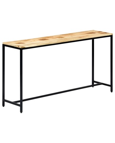 Table console 140 x 35 x 76 cm Bois de manguier massif brut