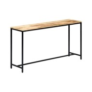 Table console 140 x 35 x 76 cm Bois de manguier massif brut