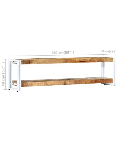 Meuble TV 150 x 30 x 40 cm Bois massif de manguier 
