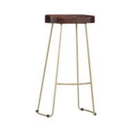 Tabourets de bar Gavin 2 pcs Bois de manguier massif