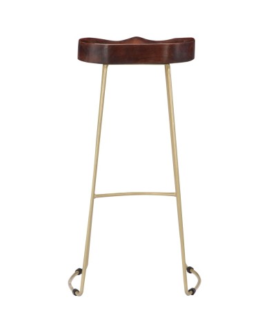 Tabourets de bar Gavin 2 pcs Bois de manguier massif