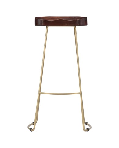 Tabourets de bar Gavin 2 pcs Bois de manguier massif