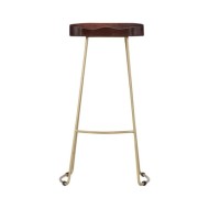 Tabourets de bar Gavin 2 pcs Bois de manguier massif