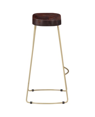 Tabourets de bar Gavin 2 pcs Bois de manguier massif