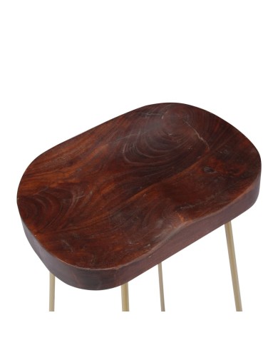 Tabourets de bar Gavin 2 pcs Bois de manguier massif