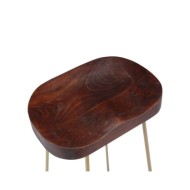 Tabourets de bar Gavin 2 pcs Bois de manguier massif