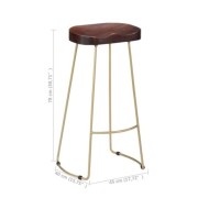Tabourets de bar Gavin 2 pcs Bois de manguier massif