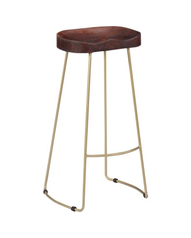 Tabourets de bar Gavin 2 pcs Bois de manguier massif