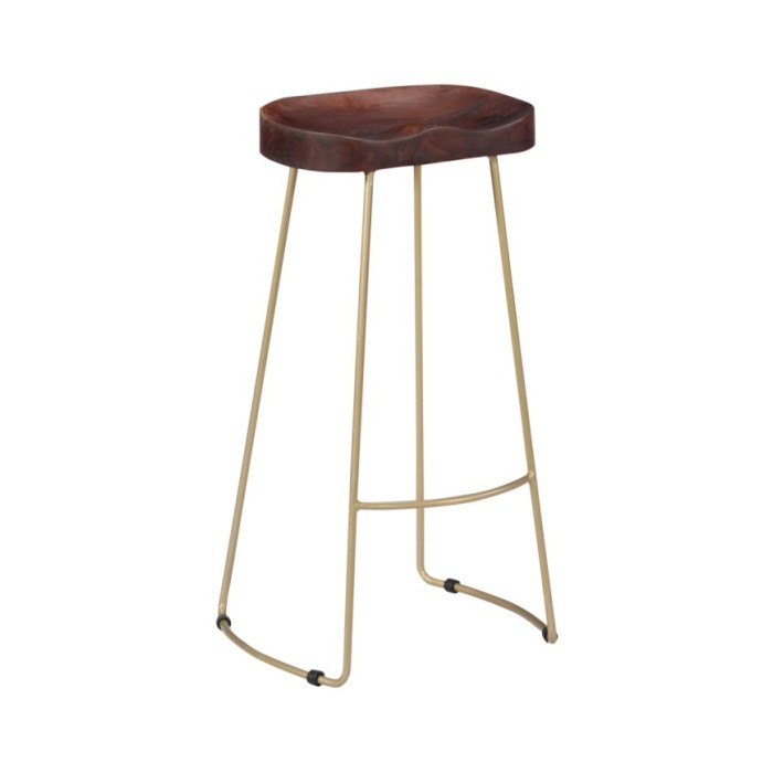 Tabourets de bar Gavin 2 pcs Bois de manguier massif