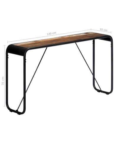 Table console 140x35x76 cm Bois de récupération massif