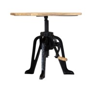 Table d'appoint 60x(46-63) cm Bois de manguier massif et fonte