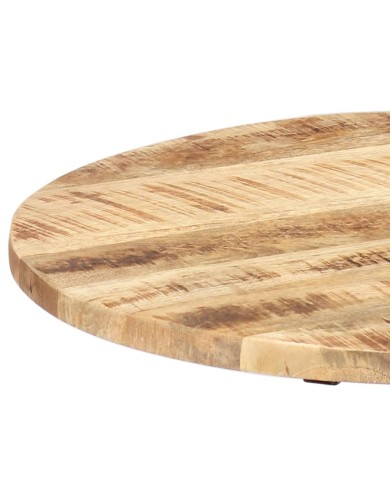 Table d'appoint 60x(46-63) cm Bois de manguier massif et fonte