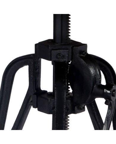 Table d'appoint 60x(46-63) cm Bois de manguier massif et fonte