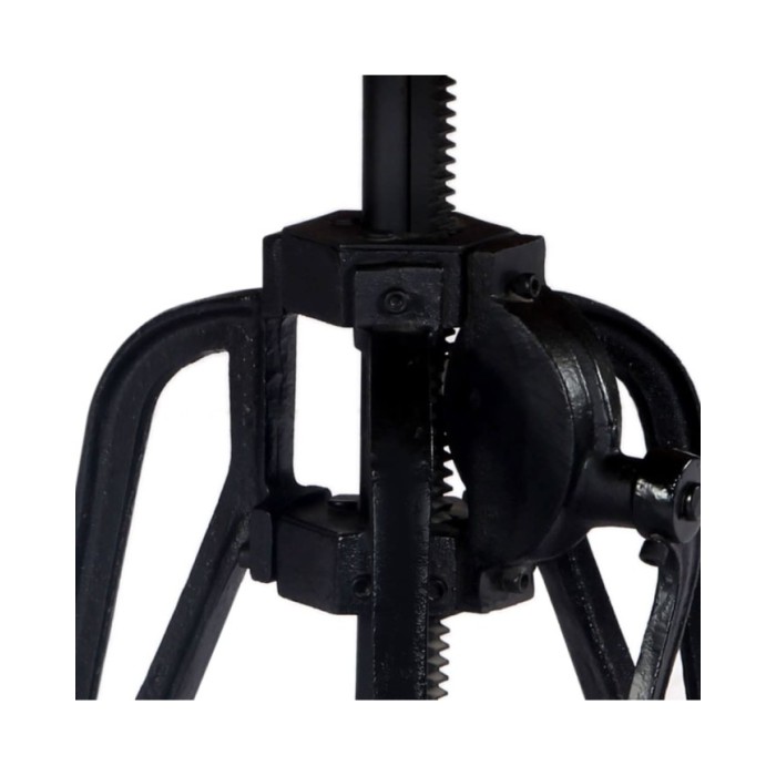 Table d'appoint 60x(46-63) cm Bois de manguier massif et fonte